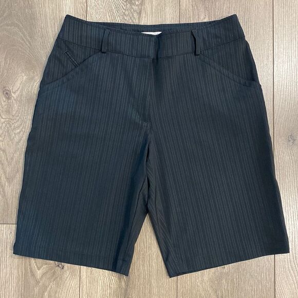 Nike Golf 10” Bermuda Black Pinstripe Stretch Shorts Size‎ 4 - Picture 1 of 12